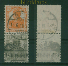 dt. Reich Zusammendrucke Mi # S  13 a gestempelt gepr�ft Infla Berlin (59616)