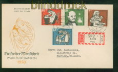 Bund Mi #  243/46 Ersttagsbrief Wohlfahrt 1956 R-FDC adressiert (58989)