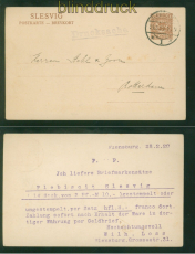 Schleswig GSK Mi # P 1 Auslands-Drucksache 29.2.1920 nach Rotterdam (59007)