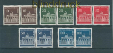Berlin Mi # 286/90 Brandenburger Tor waagerechte Paare postfrisch (27543)