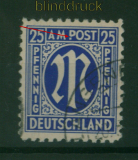 Bi-Zone AM-Post Mi #   9 III gestempelt Plattenfehler (59570)