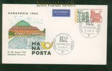 Bund PU  30 SSt Privatumschlag Hanaposta 1966 Hannover 28.8.1966 (58995)