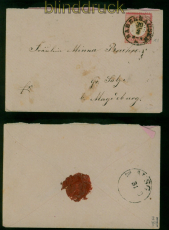 dt. Reich Mi #  9 XI EF alter T & T-Stempel Babenhausen nach Gr. Salza (59854)