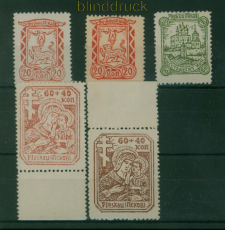 dt. Besetzung 2. WK Pleskau Mi # 10x, 10y, 11x, 12 ax, 12 bx postfrisch (59921)