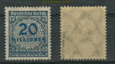 dt. Reich Mi # 319 A W b postfrisch geprft Winkler BPP (27367)