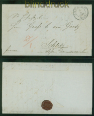 Thurn & Taxis Franco-Brief Hamburg 5.8.1851 nach Schlitz mit Inhalt (58945)
