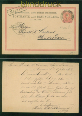 dt. Reich GSK 10 Pfennig Bahnpost Glauchau-G�sswitz Aufgabe Meerane 1882 (58947)