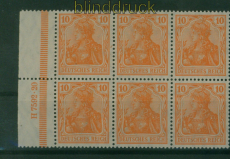 dt. Reich Heftchenblatt Mi #  32 A HAN 2 postfrisch 10 Pfennig Germania (59789)