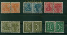 dt. Reich Zusammendrucke Mi # K  1 / K 6 postfrisch  (59811)