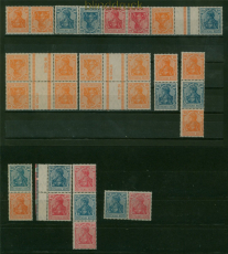 dt. Reich kleines postfrisches Lot Germania Zusammendrucke (59937)