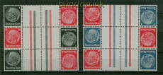 dt. Reich Zusammendrucke Mi # KZ 26 (3) und KZ 28 (3) postfrisch Hindenburg (59943)