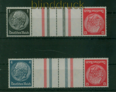 dt. Reich Zusammendrucke Mi # KZ 26 und KZ 28 postfrisch Hindenburg (59944)