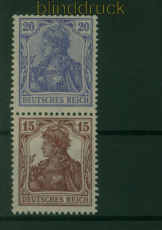 dt. Reich Zusammendrucke Mi # S  10 postfrisch 20 und 15 Pfennig Germania(59820)