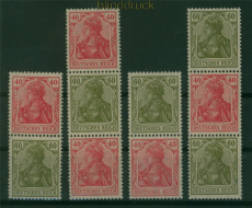 dt. Reich Zusammendrucke Mi # S  23/26 postfrisch 40 + 60 Pfennig Germania(59844