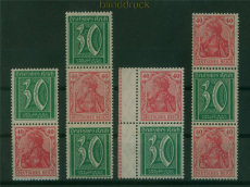 dt. Reich Zusammendrucke Mi # S  27/30 ** 30 Pfg Ziffer + 40 Pfg Germania(59845)