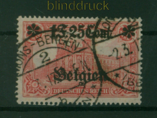 dt. Besetzung 1. WK Landespost Belgien Mi # 23 II gestempelt Aufdruckmarke(59668