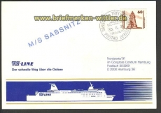 Schiffspost Ostsee M/S Sassnitz 30.6.199 Trelle (17771)