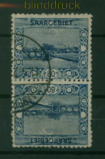 Saargebiet Mi #  62 A Kdr. III gestempelt Kehrdruck (59682)