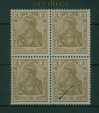 dt. Reich Mi #  69 I postfrisch im 4er-Block Plattenfehler (59686)