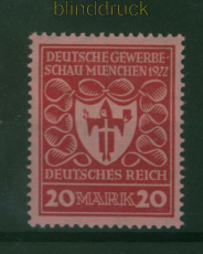 dt. Reich Mi # 204 a postfrisch Gewerbeschau M�nchen (59690)