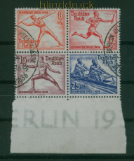 dt. Reich Mi # 628/31 SSt. Sonderstempel Olympiade 1936 EZM aus Block 6 (59710)