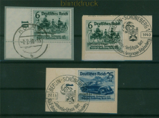 dt. Reich Mi # 695/97 N�rburgring-Rennen mit SSt auf drei Briefst�cken (59712)