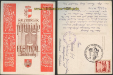 sterreich Festpostkarte Salzburg Amer. Zensur  (20516)