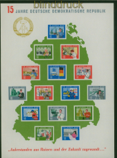 DDR Mi # Block  19 wie verausgabt ohne Gummi 15 Jahre DDR Gro�block (59981)