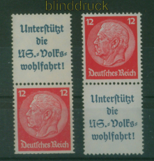 dt. Reich Zusammendrucke Mi # S 155 und S 157 postfrisch Reklamefeld (59762)