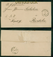 Thurn & Taxis Dienstbriefh�lle Cassel 8.8. nach Rinteln ohne Inhalt (59472)