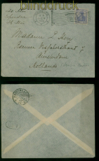 dt. Reich Mi #  87 I EF Columbia-Stempel Hamburg 1906 Auslandsbrief Amste(59886)