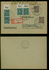 all. Besetzung Mi # 923 OR P ndgz (3), 918 (2) R-Brief SSt. Dresden (59892)