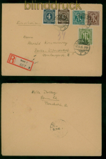Bi-Zone AM-Post Mi # 25 und 27 in MiF R-Brief Bonn 12.6.1946 nach Berlin (59905)