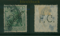 Deutsche Post T�rkei Mi # 48 gestempelt mit Perfin Firmenlochung  F.C. (59754)