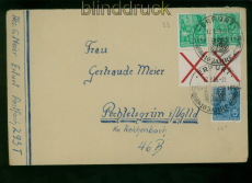 DDR Zdr. Mi #  SZ 1 in MiF Fernbrief SSt. Erfurt 17.2.1956 n Pechtelsgr�n(59975)