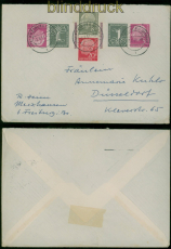 Bund Zusammendruck W 17 X (2) + S 49 X MiF Fern-Doppel-Brief gepr Schlegel(60042