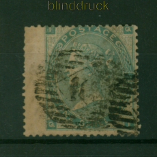 Gro�britannien Mi #   22 gestempelt breiter Rand 1 Shilling gr�n (60052)