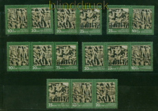 DDR Zusammendrucke Mi # 1988/90 gestempelt WZd 302/307 Briefmarkenausstel(60019)