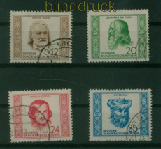 DDR Mi #  311/14 gestempelt Ber�hmte Pers�nlichkeiten (60024)