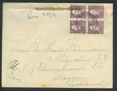Dnemark Auslands-Zenaur-Brief 1947 Riemer A-27 (24587)