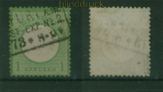 dt. Reich Mi #  23 a gestempelt 1 Kreuzer gro�er Schild gepr�ft Dr. Zill (60111)