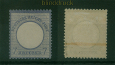 dt. Reich Mi #  26  ungebraucht mit Falz 7 Kreuzer gepr�ft Dr. Zill BPP (60112)