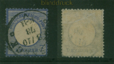 dt. Reich Mi #  26  gestempelt 7 Kreuzer gro�er Schild gepr�ft Dr. Zill (60114)