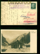 dt. Reich Burggen sw-AK nicht zustellbar diverse Stempel und Vermerk 1935(57736)