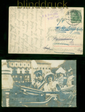 dt. Reich sw-AK Braunschweig 1913 diverse Weiterleitungen (57742)