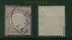 dt. Reich Mi #   1 gestempelt 1/4 Groschen kleiner Schild gepr Sommer BPP(60131)