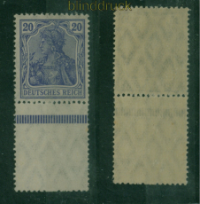 dt. Reich Mi #  87 II d L postfrisch Leerfeld Fotoattest J�schke-L. BPP (60147)