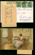 dt. Reich Postkarte Neunkirchen 1919 nach Frankfurt Aufklber unbekannt (57759)
