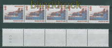 Bund Mi # 1811 R postfrisch Sehensw�rdigkeiten 5er-Streifen (27497)