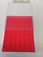 Lindner M�nzbox 2107 Standard mit roter Einlage gebraucht (60206)